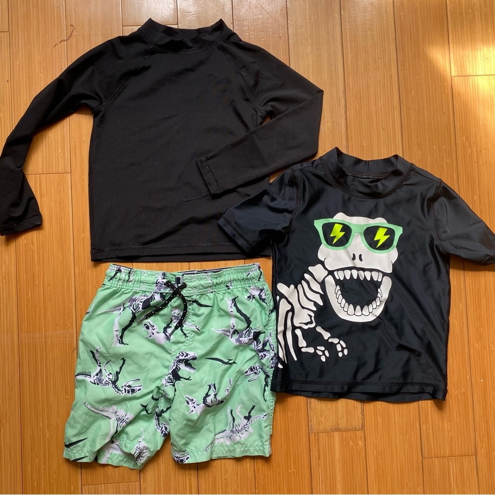 3-piece Rashguard Swim set, boys size 4-5